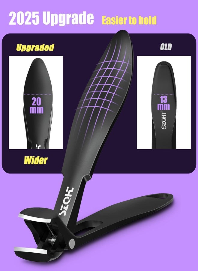 SZQHT 2025 Upgrade Angled Head Nail Clippers for Men, SZQHT Toenail Clippers for Seniors Thick Toenails, Large Toe nail Clippers with Catcher, Extra Wide Handle, Sharp Heavy Duty Stainless Steel Nail Cutter - Image 4